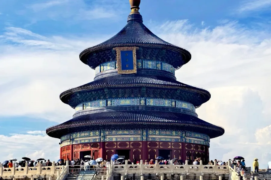 Temple of Heaven, UNESCO world?heritage imperial sacrificial complex with iconic Hall of Prayer for Good Harvests in southern Beijing
