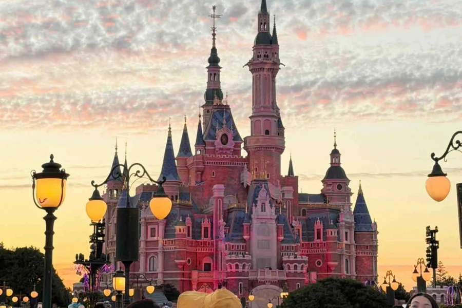 Theme park scenery of Shanghai Disneyland resort