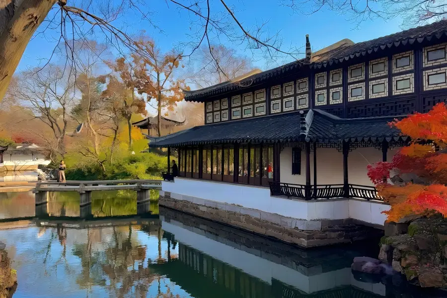 Humble Administrator's Garden in Suzhou showing grand classical Chinese garden with pavilions and lotus ponds