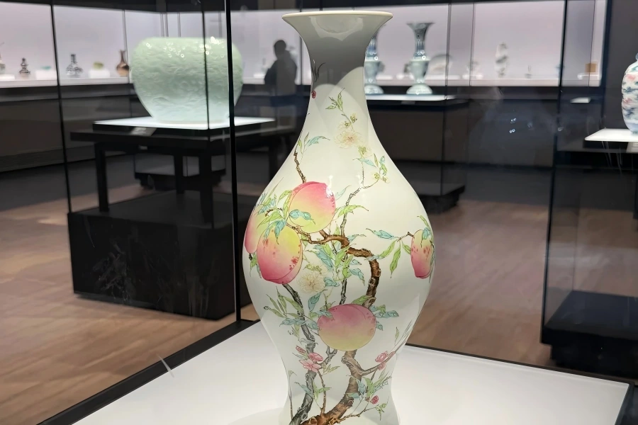 Shanghai Museum in Shanghai showing fine ancient Chinese porcelain on exhibition