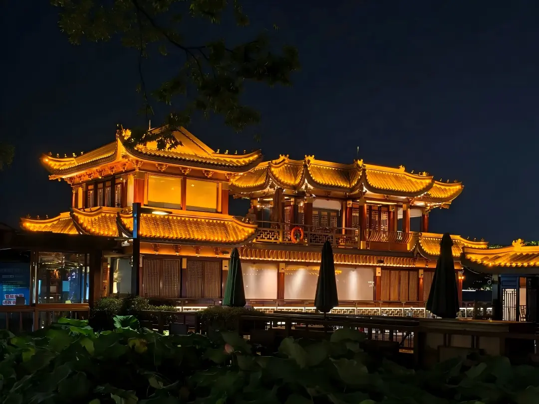 West Lake Ancient Pavilion at Night, Hangzhou