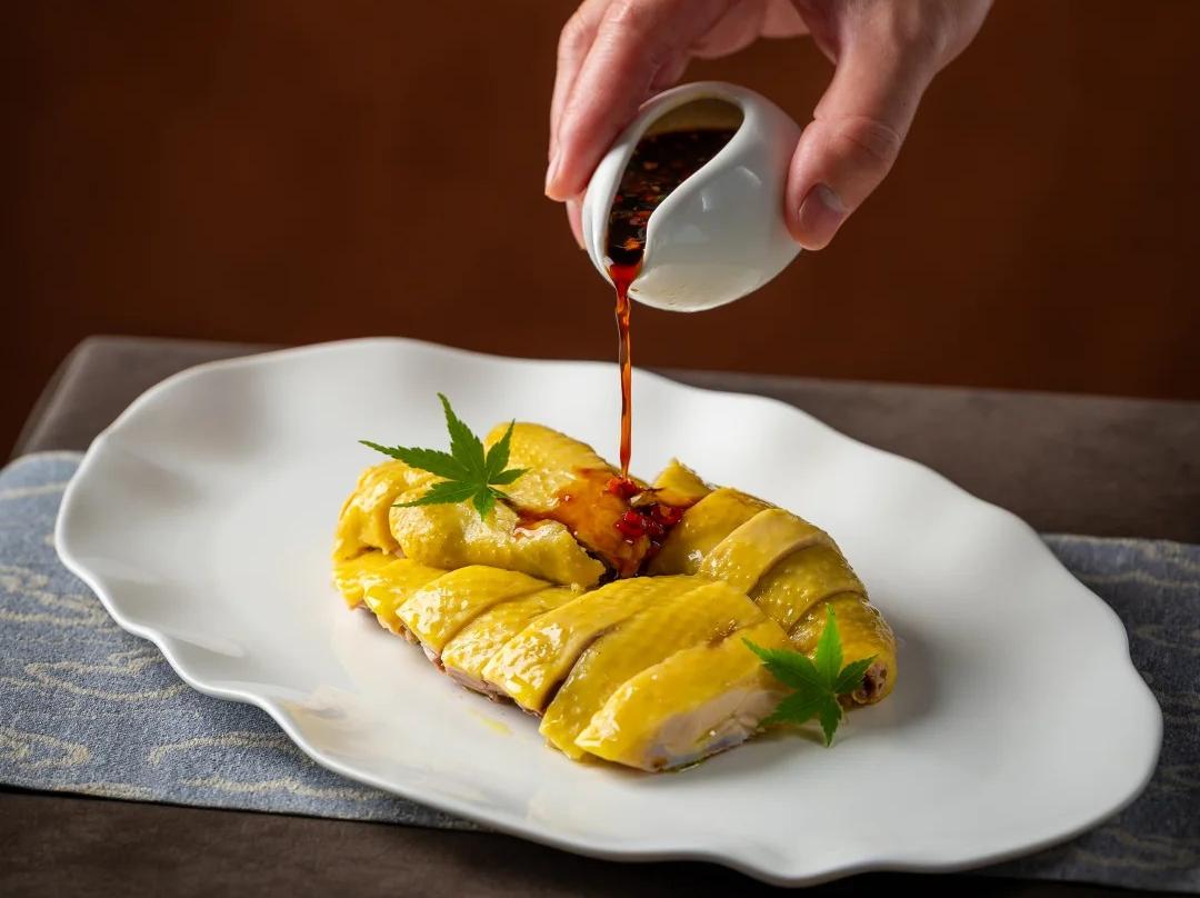 Poached Chicken with Soy Dressing