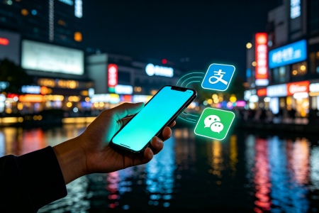 Alipay and WeChat Pay mobile phone payment elements in Hangzhou
