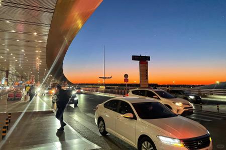 The morning sunlight at Beijing Capital International Airport Terminal 3