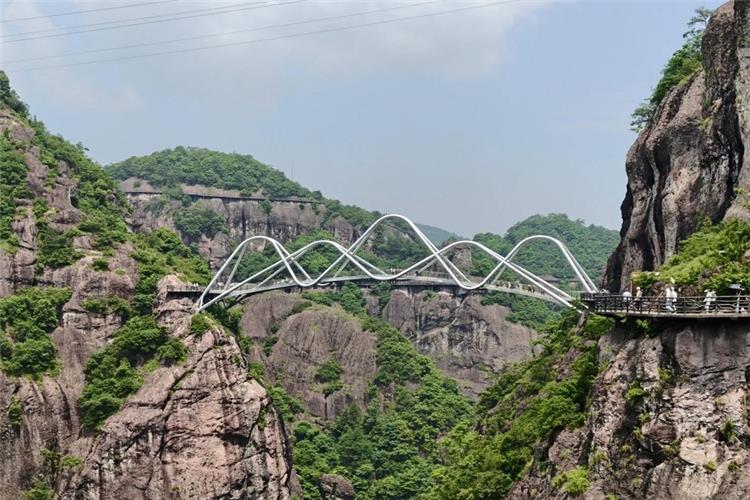 The Ruyi Bridge in Shengxian Mountain on a sunny day