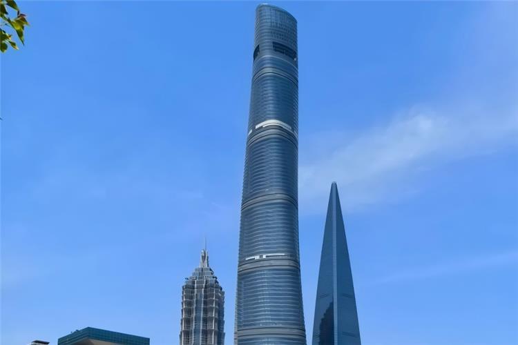 Shanghai Tower in Shanghai showing the twisted 632-meter supertall skyscraper landmark in Lujiazui Pudong financial district