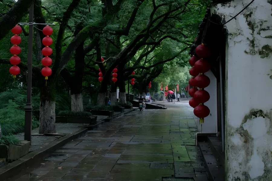 Xiaohezhi Historic Street Hangzhou showcasing waterside wooden houses, stone docks and quiet canal-side ancient blocks