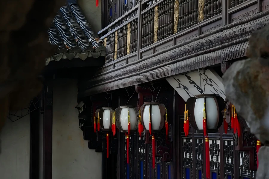 Former Residence of Hu Xueyan in Hangzhou showing exquisite ancient Hu-style courtyard architecture and carved wooden structures