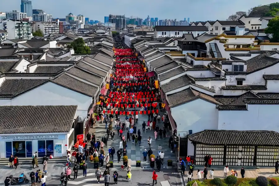 Qinghefang Old Street in Hangzhou featuring ancient herbal pharmacies and traditional craft stores of Southern Song style