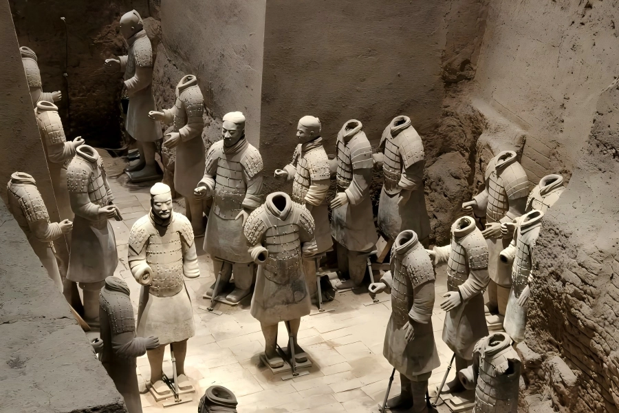 Terracotta Army Museum in Xi'an presenting spectacular ancient terracotta army heritage