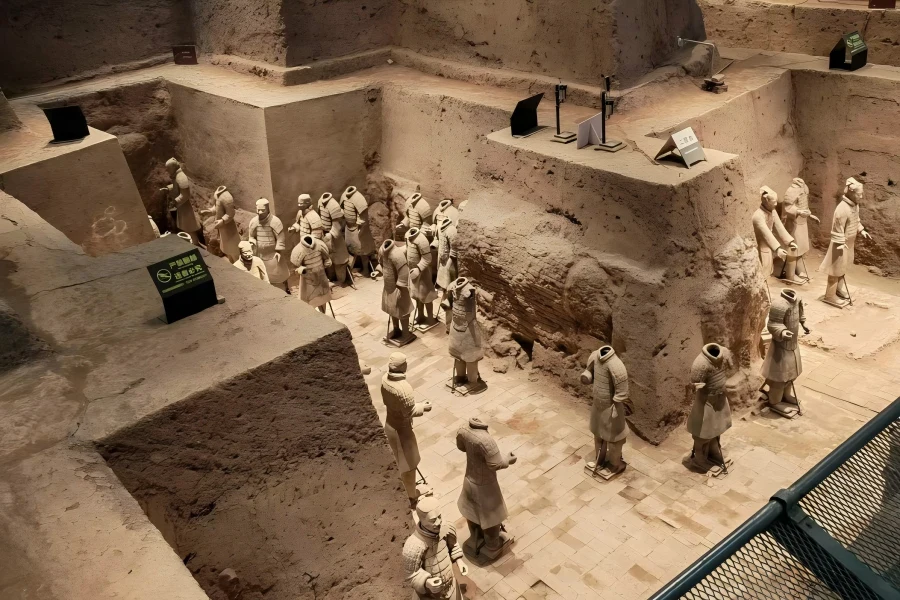 Terracotta Army Museum in Xi'an displaying grand ancient pottery warrior collections