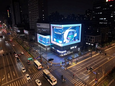 Wensan Digital Block 3D LED Screen During Hangzhou Day Tour