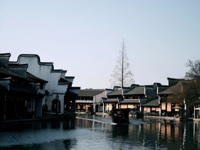 The Classic Jiangnan Water Town Scenery of Nanxun Ancient Town from Shanghai