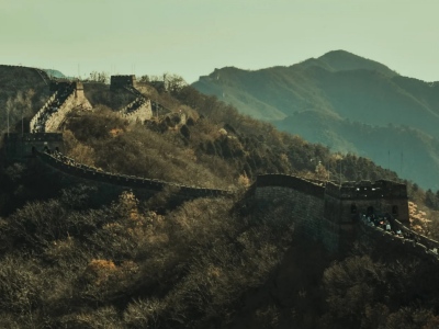 Mutianyu Great Wall Beijing winding ancient stone wall across mountain ridges world heritage landmark tour
