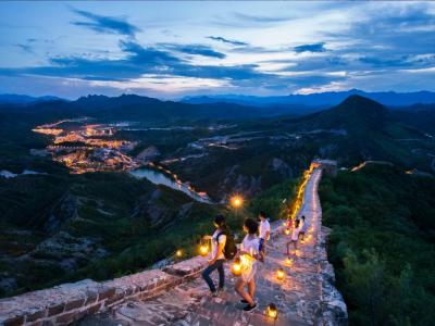 Simatai Great Wall Night Lantern Walk Over Gubei Water Town