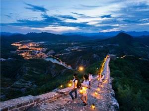 Simatai Great Wall Night Lantern Walk Over Gubei Water Town