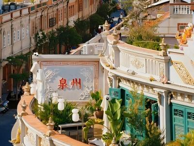 Traditional architecture and charming street view in Quanzhou featuring historic buildings and cultural heritage details