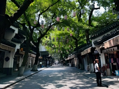 Street View of Hangzhou China Silk City