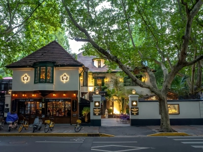 Historic Villa Restaurant Along Shanghai Plane Tree Street