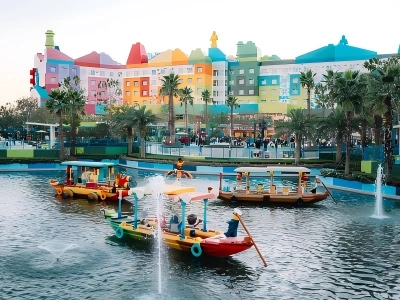 Colorful Hotel Building at Shanghai Legoland Resort