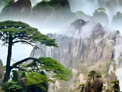 Huangshan Guest?Greeting Pine