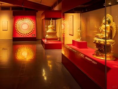 The Golden Buddha Statue in the Palace Museum's Treasure Gallery