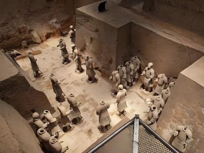 Terracotta Warriors Pit 3 excavation area with life-size warrior figures