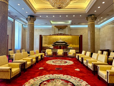 The reception room of the Great Hall of the People