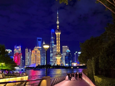 North Bund Night View Lujiazui Skyline