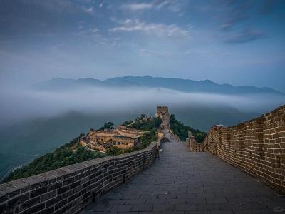 Badaling Great Wall in Morning Mist