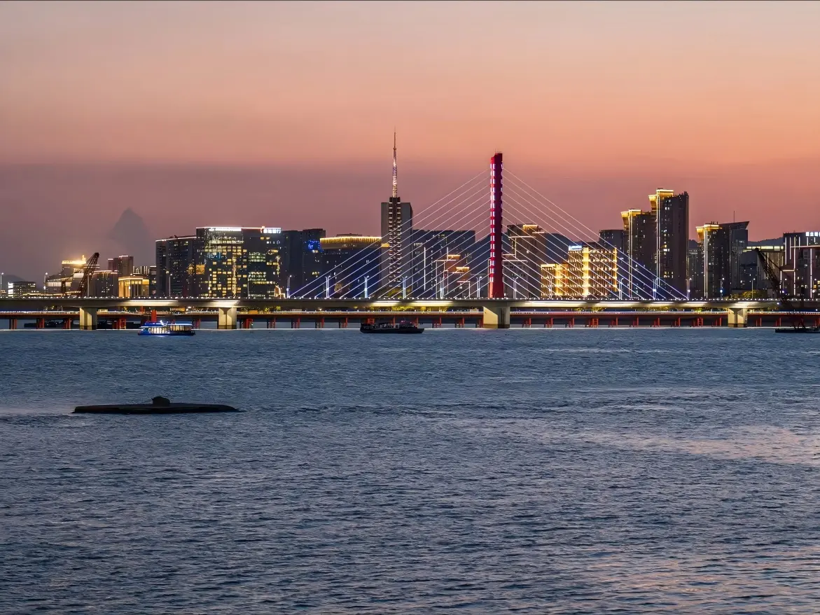 Qiantang River Bridge Night View Hangzhou