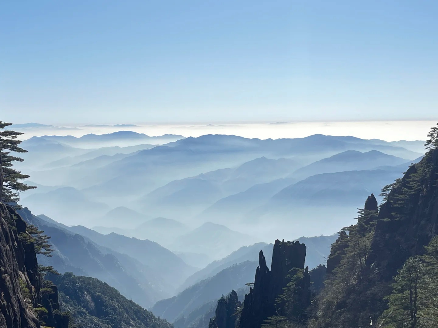 Huangshan Mountain Sea of Clouds View