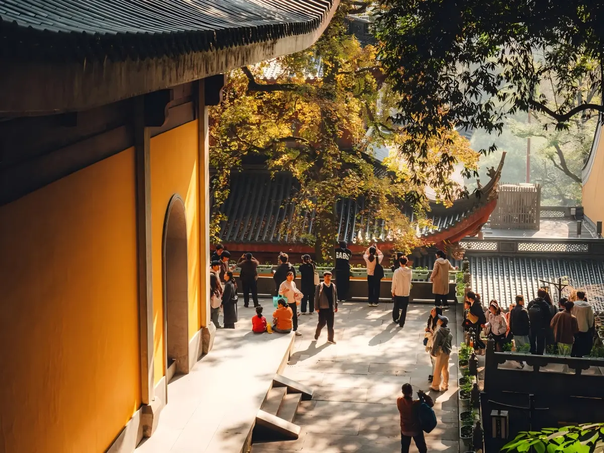 Lingyin Temple Courtyard in Hangzhou