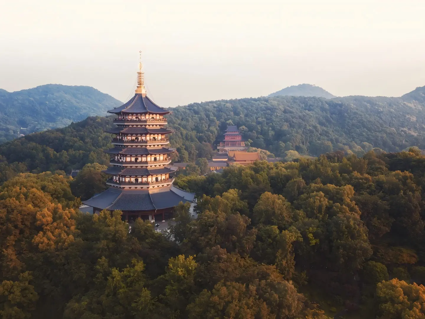 Leifeng Pagoda Surrounded by Forest in Hangzhou