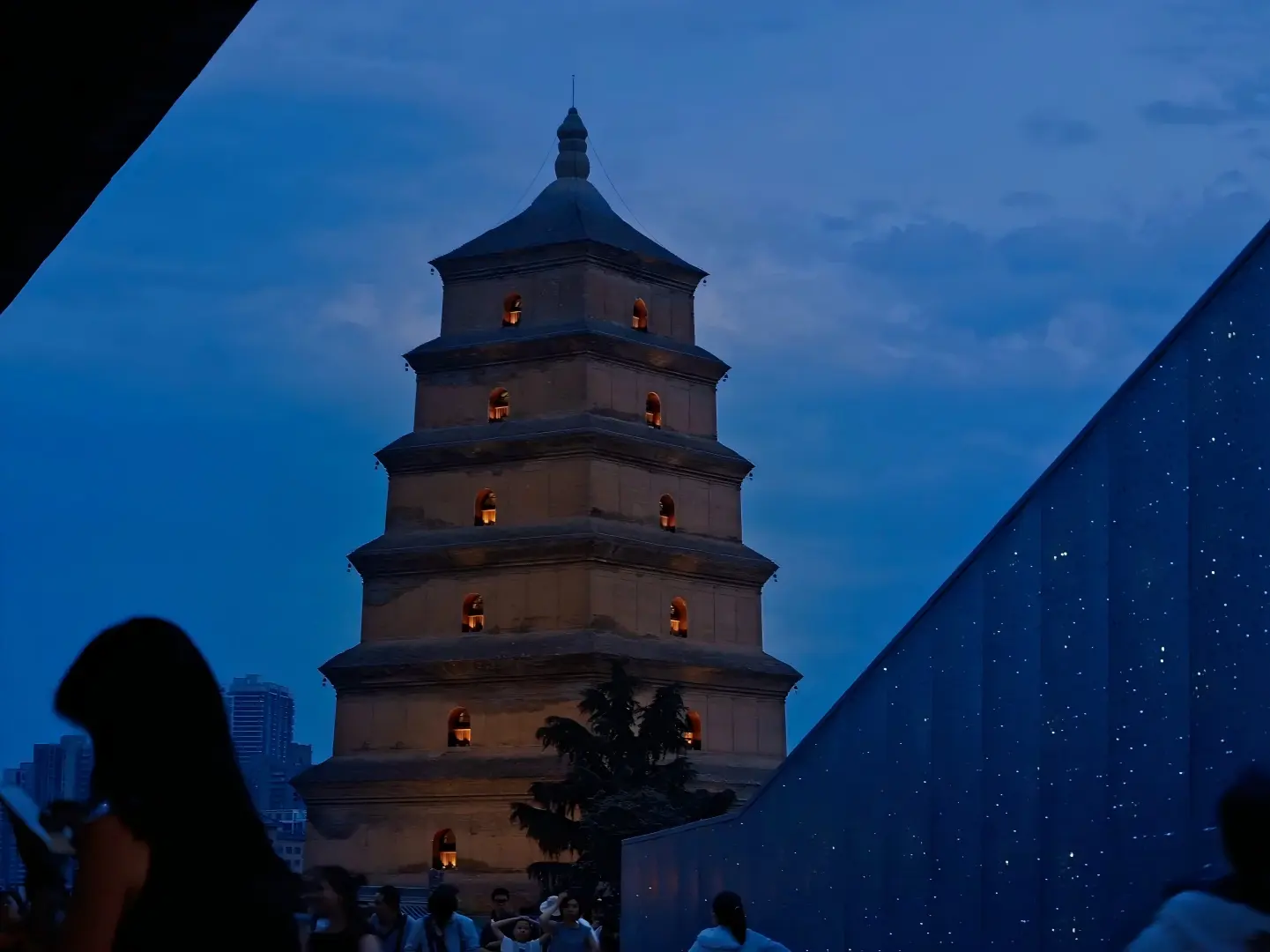 Giant Wild Goose Pagoda at Dusk, Xi'an