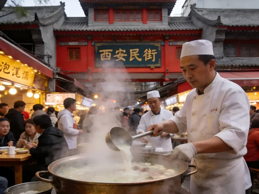 Local Food in Xi'an Muslim Street
