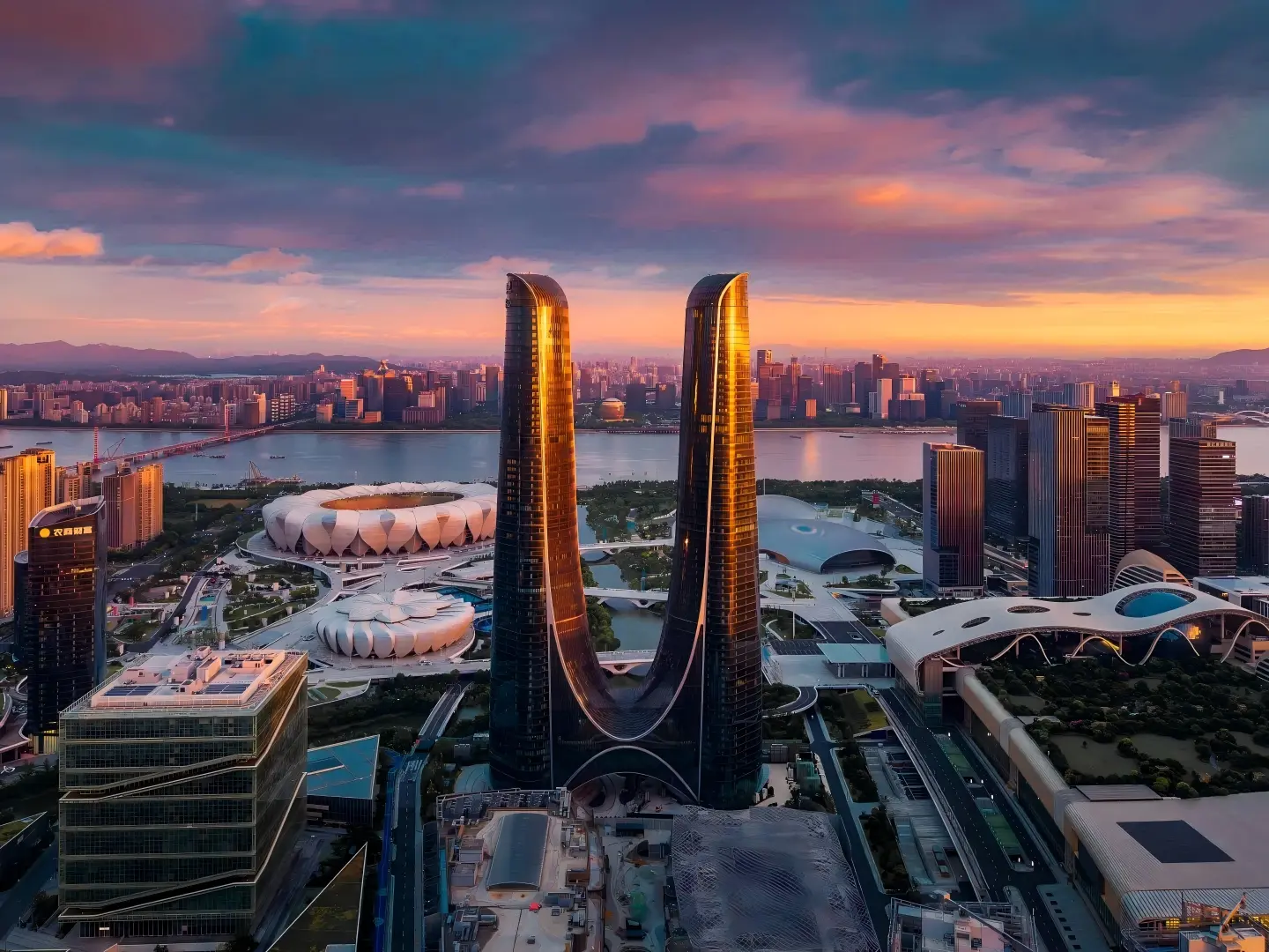 Hangzhou Olympic Sports Center & Qianjiang Century City