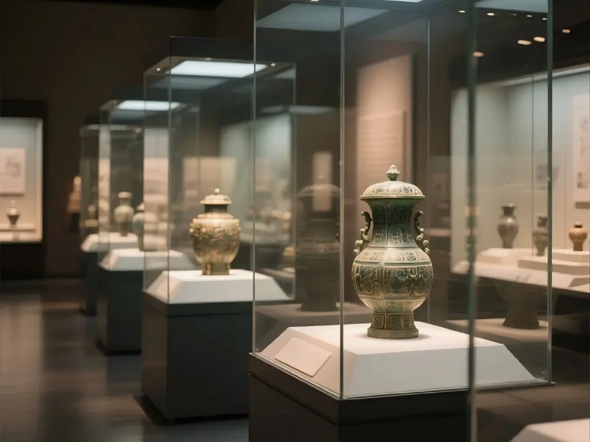 Ancient Bronze Vessel in Museum